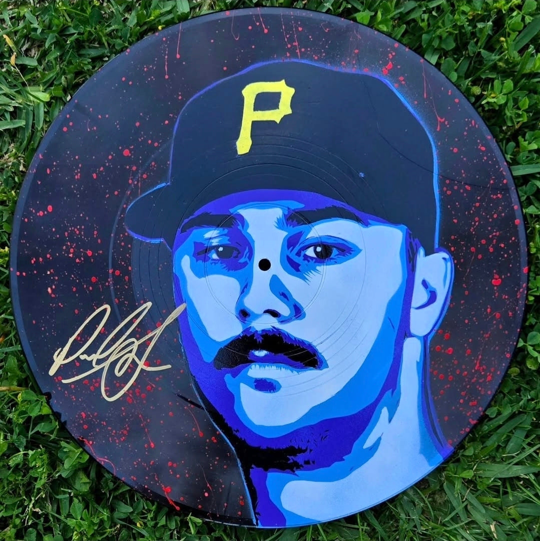 Paul Skenes Signed Vinyl Record Painting