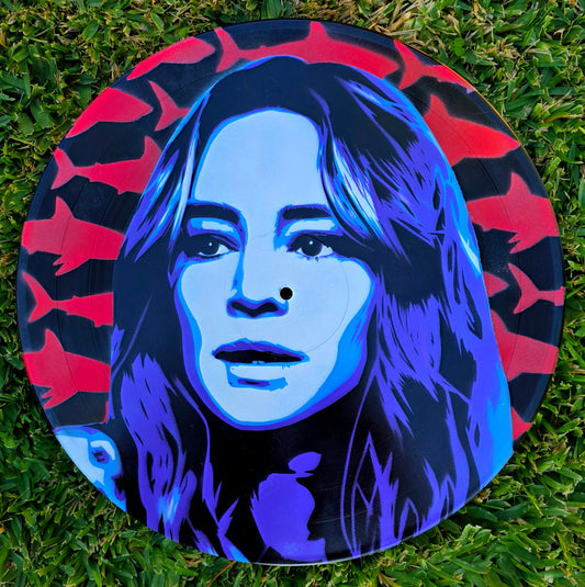 Large Zephyr Red Painted Vinyl Record