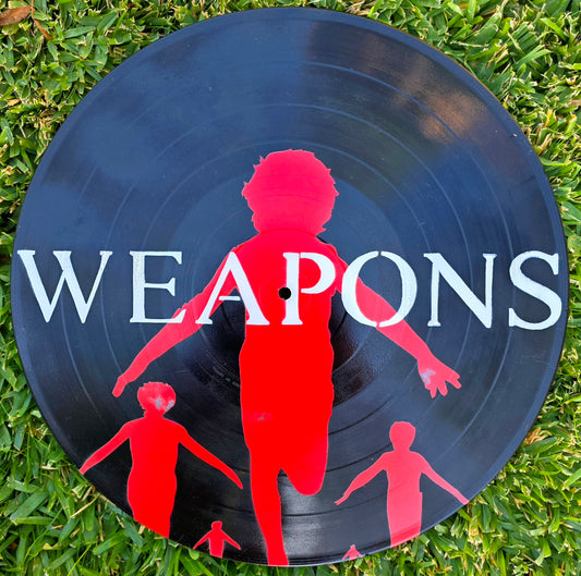 Running Black Painted Vinyl Record