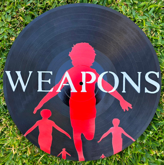 Running Black Painted Vinyl Record